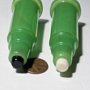 Vintage Push button salt and pepper shakers